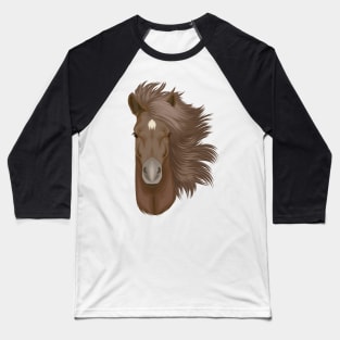 brown horse head Baseball T-Shirt